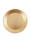 Vassoio decorativo in mdf dorato, Ø38,5H4 cm (kit da 3)