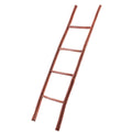 Scala decorativa a 4 gradini in legno naturale, 37x4,5x140 cm