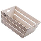 Cassetta in legno bianca, 40X27H17 cm