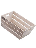 Cassetta in legno bianca, 40X27H17 cm