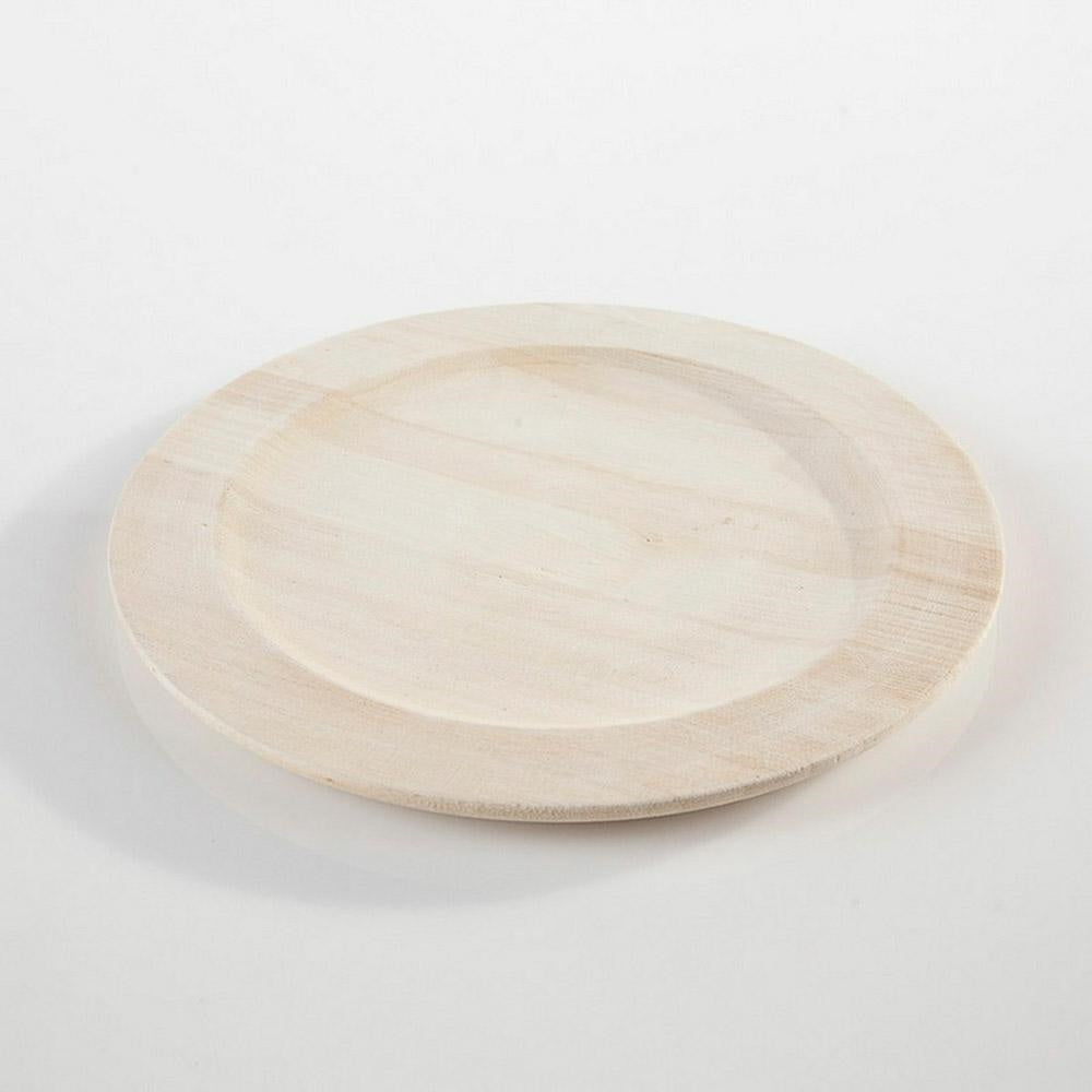 Piatto in legno grezzo (kit da 5)