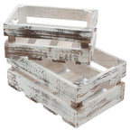 Cassetta in legno sbiancata in set di 2, 28X19H12 cm