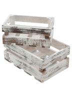 Cassetta in legno sbiancata in set di 2, 28X19H12 cm
