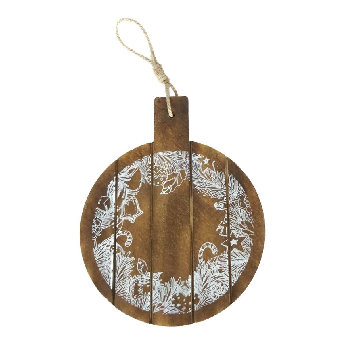 Tagliere decorativo in legno di abete, Ø30 cm (kit da 10)