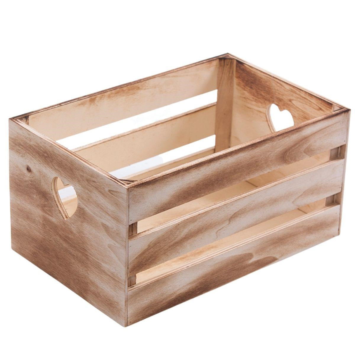 Cassetta in legno brunita, 28x18x14 cm