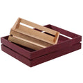 Cassette in abete, set di 2, 37x28x8 cm (kit da 3)