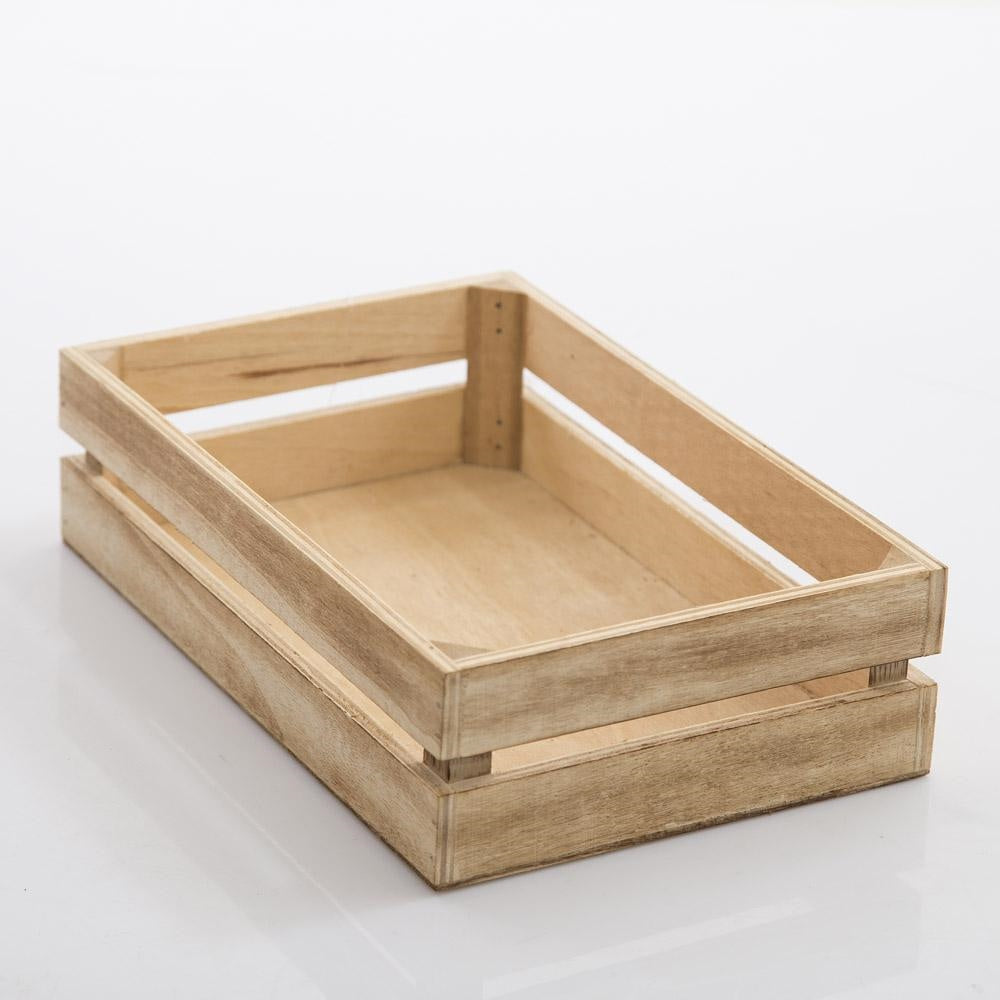 Cassetta in legno di abete brunito, 26x17H7 cm (kit da 10)