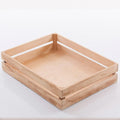 Cassetta rettangolare in abete brunito, 37x28x8 cm (kit da 3)