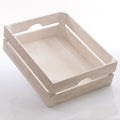 Cassetta in legno di abete sbiancato, 41x33x14 cm (kit da 3)