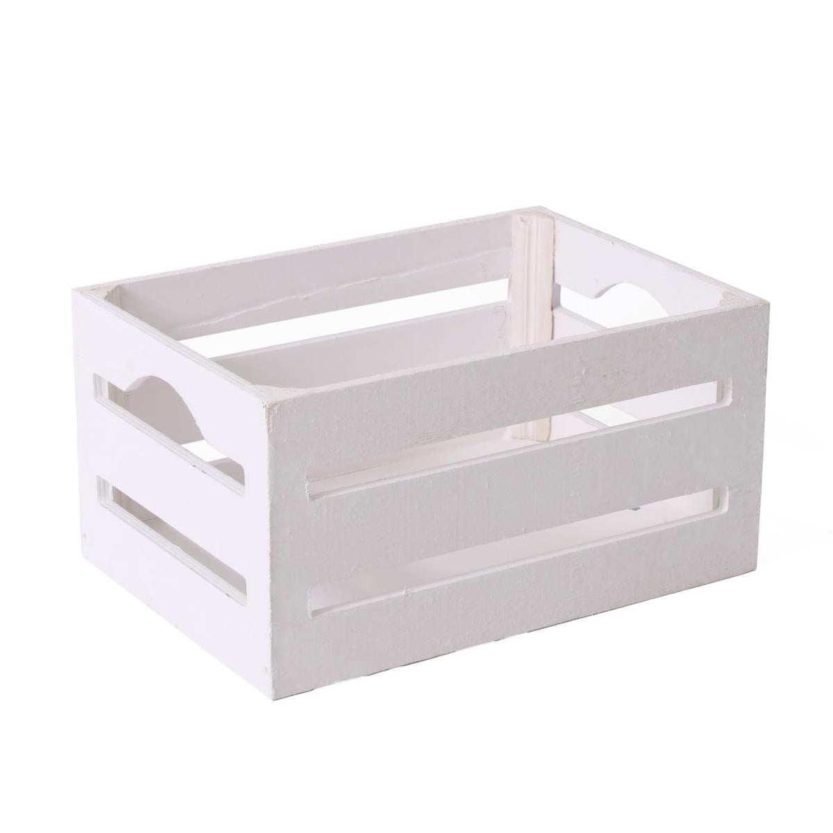 Cassetta in legno di abete bianca, 21x15H11 cm (kit da 10)