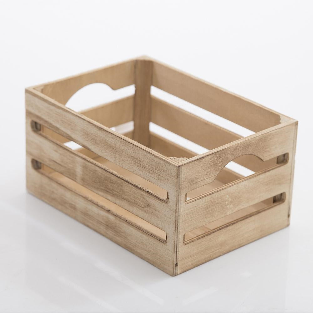Cassetta in legno di abete color nocciola, 21x15x11 cm (kit da 5)