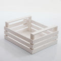 Cassetta bianca in legno di abete, 29x24H9/13 cm (kit da 5)