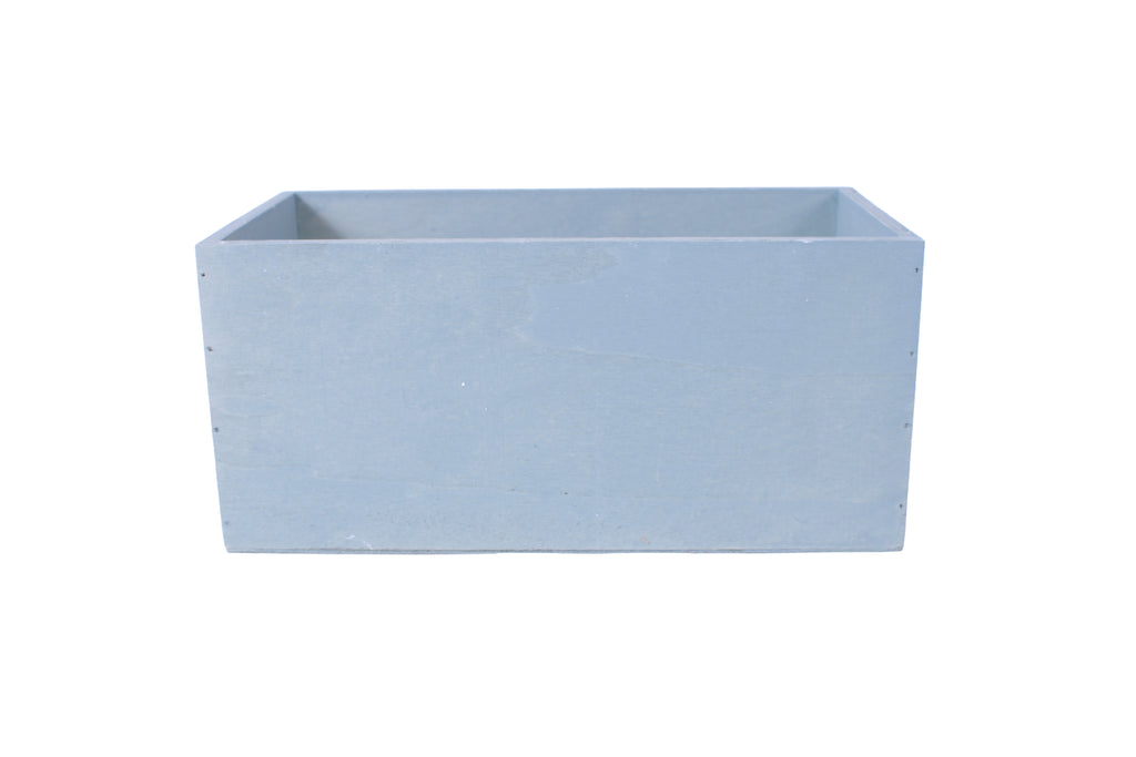 Cassetta verde in legno con decoro a foglie, 24x12H11 cm (kit da 5)