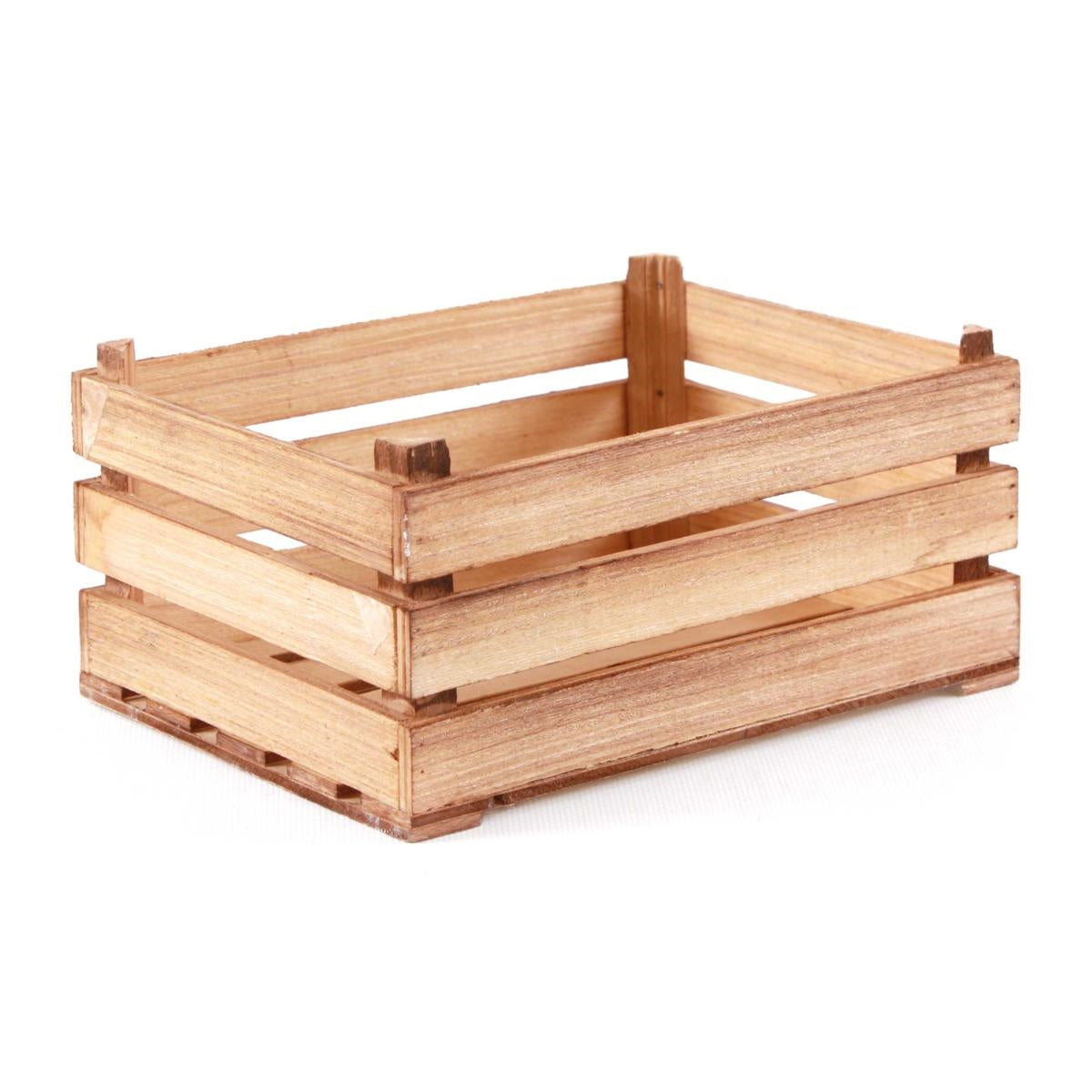 Cassetta in legno di abete brunito, 19x14H8/9,5 cm (kit da 10)