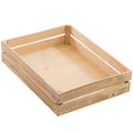 Cassetta rettangolare in legno di abete, 45x35H10 cm (kit da 3)