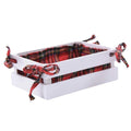Cassetta in abete bianca con fodera scozzese, 22x15x9 cm (kit da 10)