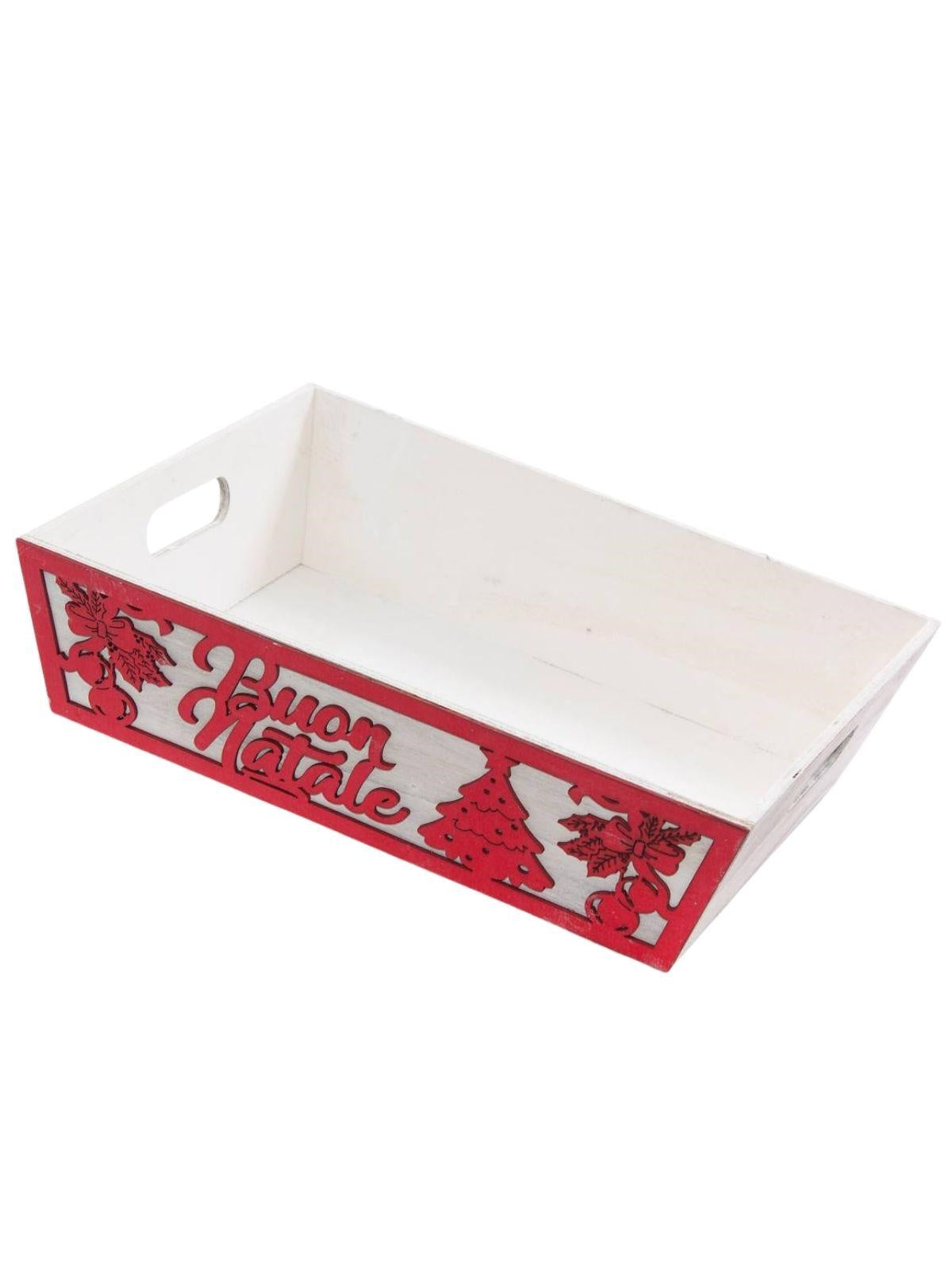 Cassetta in abete "Buon Natale", 38X30H10 cm (kit da 5)