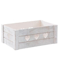 Cassetta in legno di abete sbiancato, 29x18,5H12 cm (kit da 5)