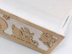 Cassetta natalizia in abete con decorazione dorata, 38x30x10 cm (kit da 5)
