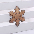 Cassette bianche in abete con fiocco di neve, set di 2, 20x13x9 cm (kit da 5)