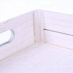 Vassoio in paulonia sbiancata, 28x21H5,5 cm (kit da 10)