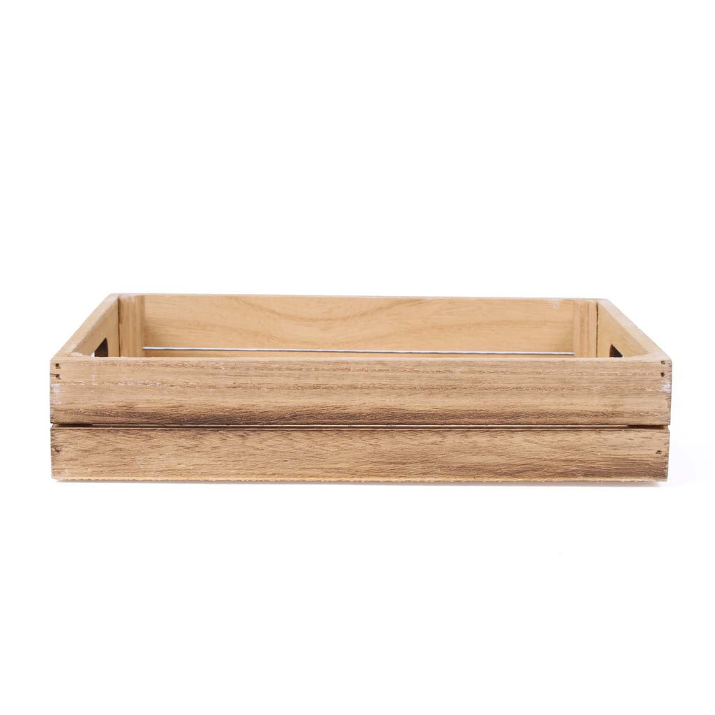 Vassoio in legno di paulownia brunito, 28x21H5,5 cm (kit da 10)