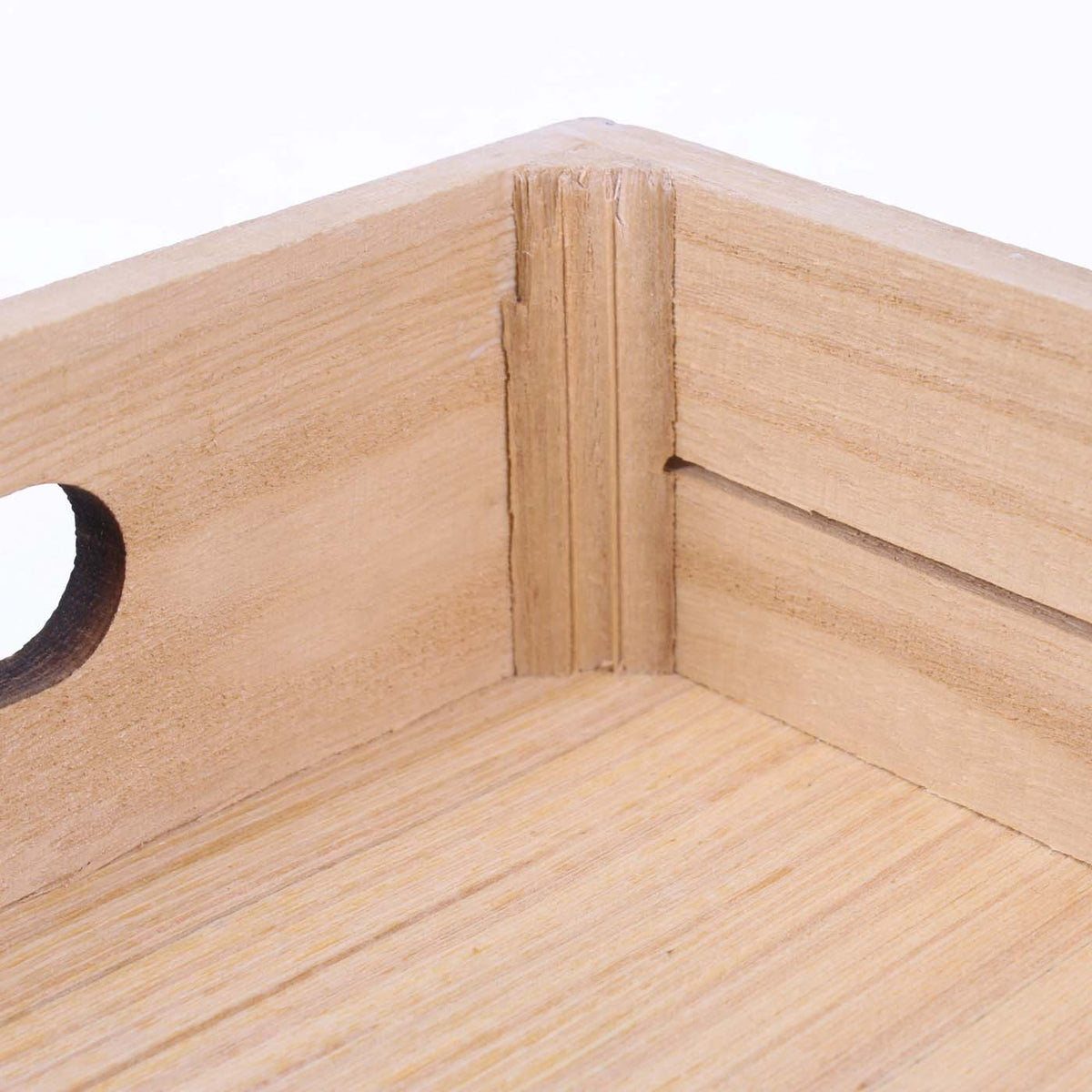 Vassoio in legno di paulownia brunito, 28x21H5,5 cm (kit da 10)