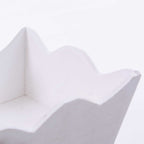 Vaschetta in legno di abete bianca con fiocco marrone, 28x16H8 cm (kit da 10)