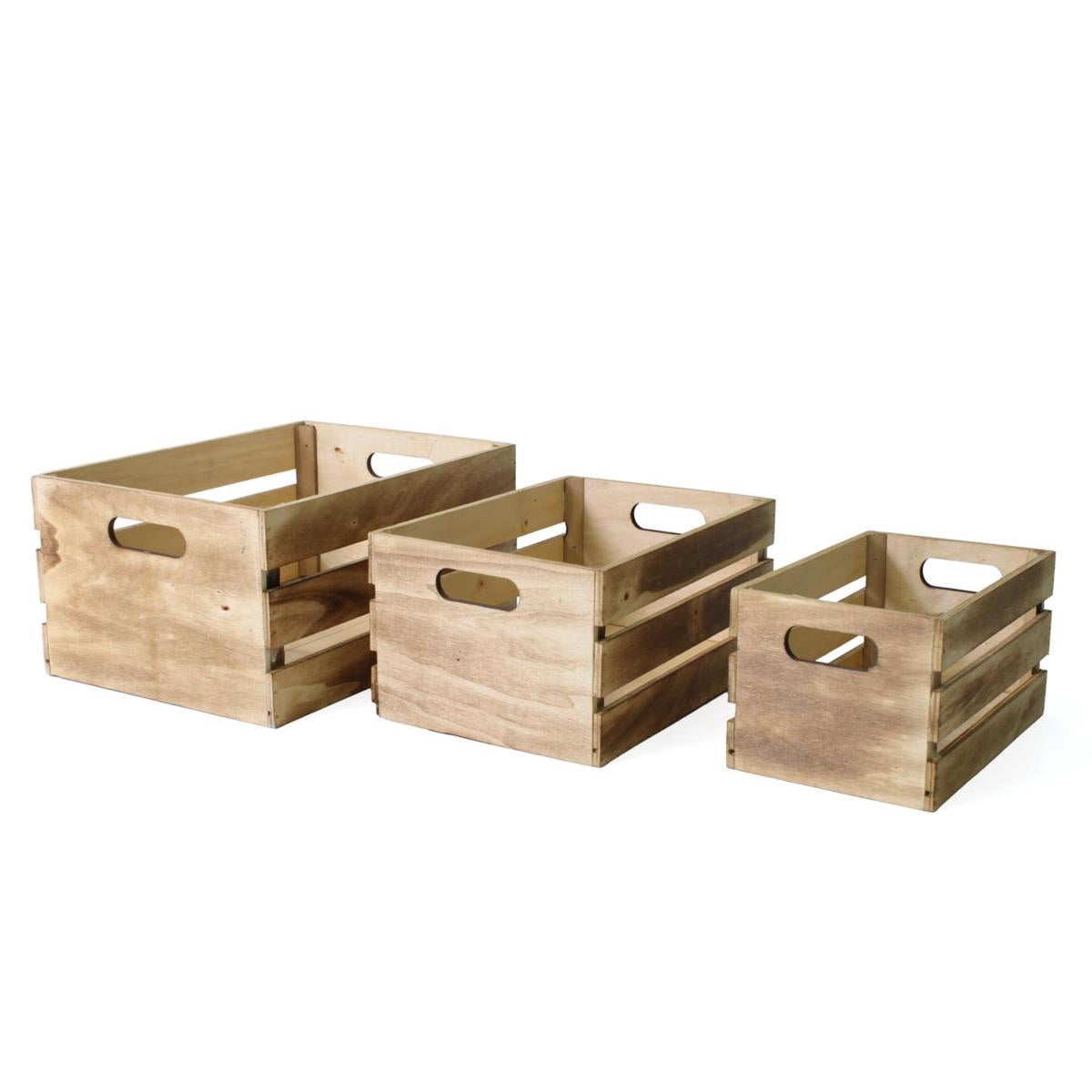 Cassetta in legno di abete brunita, 36x26x18 cm