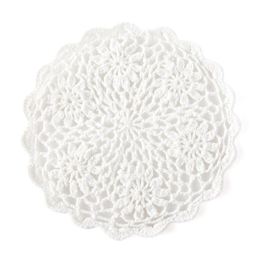 Sottopentola in cotone bianco, Ø18 cm (kit da 10)