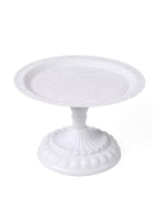 Alzata in metallo bianco, Ø22X15 cm (kit da 3)