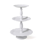 Alzata in metallo bianco, Ø31H47 cm
