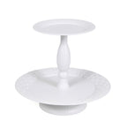 Alzata in metallo bianco, Ø30H44 cm