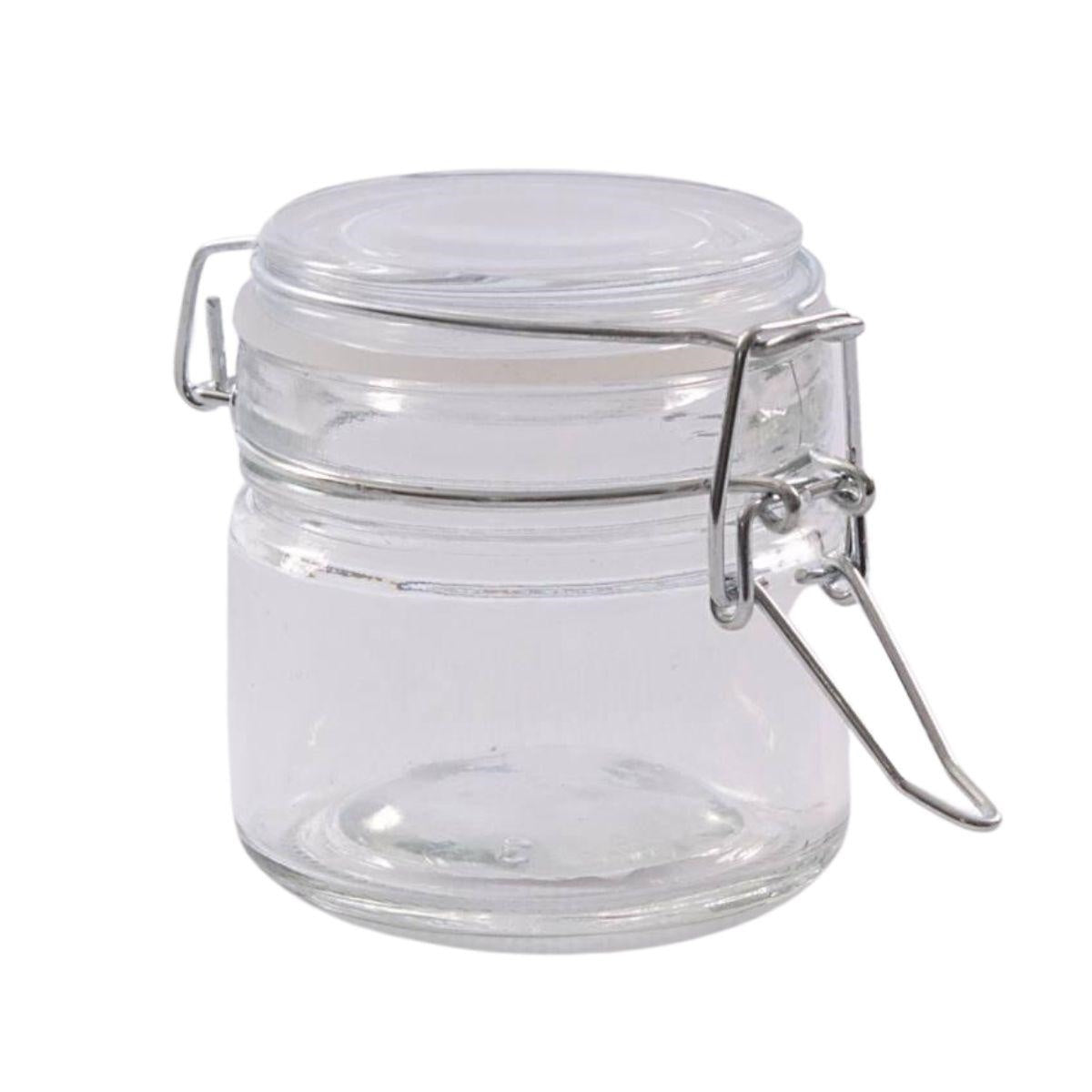 Vasetto in vetro rotondo con coperchio, 7x7,5 cm (kit da 10)