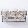 Barattoli portaspezie con cestino a rete, 25x11H10 cm, set di 3 (kit da 3)