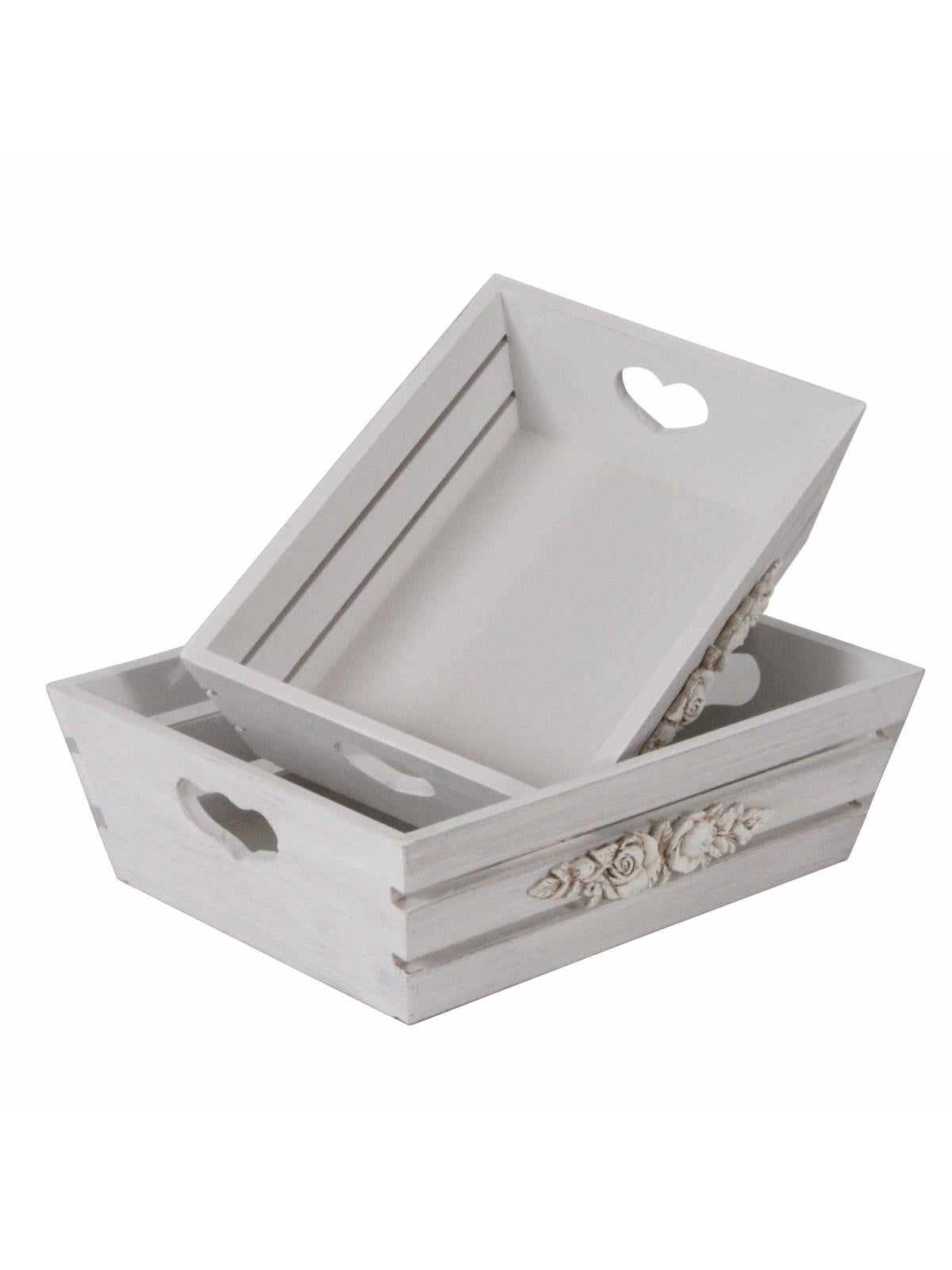 Cassetta con decorazione in set di 2, 33X25H10 cm (kit da 3)
