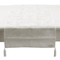 Runner da tavola bianco con decoro a fiori, 40x160 cm (kit da 10)
