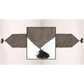Table runner zig zag nero/argento
