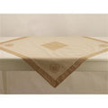 Tovaglia beige scozzese a pois con cuore (kit da 3)