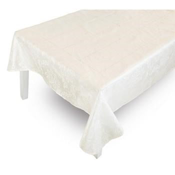 Tovaglia crema con decoro a fiori, 140x280 cm (kit da 3)
