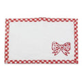 Tovaglietta da colazione con fiocco rosso, 35x45 cm (kit da 10)