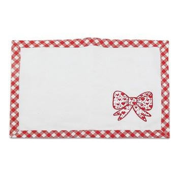 Tovaglietta da colazione con fiocco rosso, 35x45 cm (kit da 10)