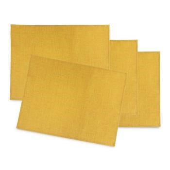 Set di 4 tovagliette americane gialle collezione Rainbow (kit da 3)