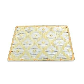 Tovaglietta in bambu' bianca, 33x50 cm (kit da 10)