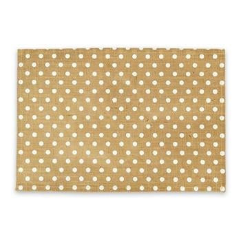 Tovaglietta in juta a pois bianchi, 48x33 cm (kit da 10)