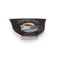Sottobicchiere in ceramica a forma di tazza, 9x11 cm (kit da 10)
