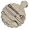 Sottopentola in ceramica con posate, disegni assortiti (kit da 10)