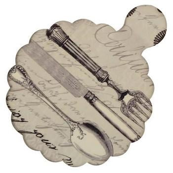 Sottopentola in ceramica con posate, disegni assortiti (kit da 10)