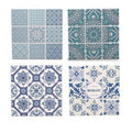 Sottopentola a piastrelle blu, set di 4 (kit da 10)