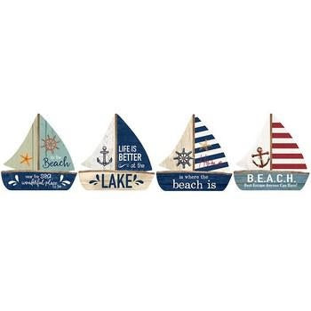 Sottopentola in ceramica con barche, set di 4 (kit da 3)